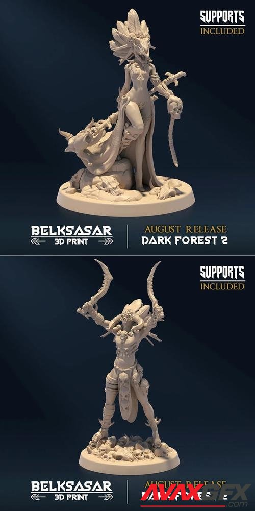 Deepkeeper Shaman A and Bonecrusher Berserker B – 3D Print