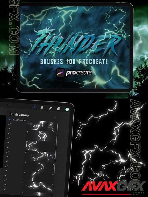 Dansdesign Thunder Brush Procreate