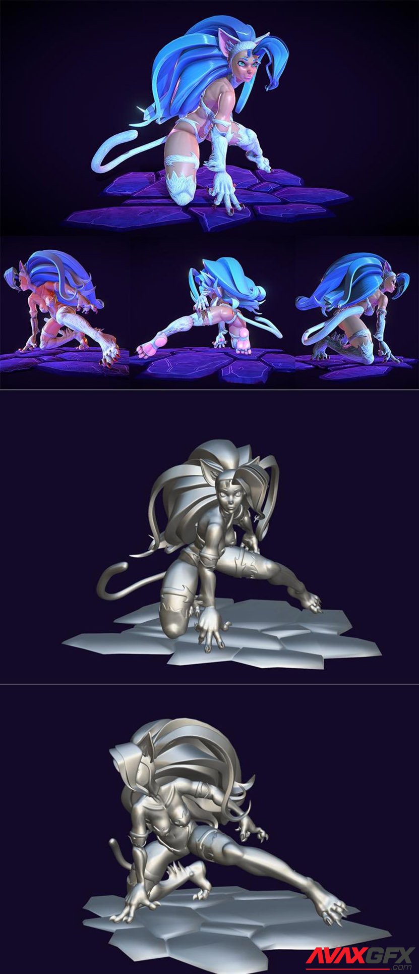 Felicia Darkstalkers 3D Print