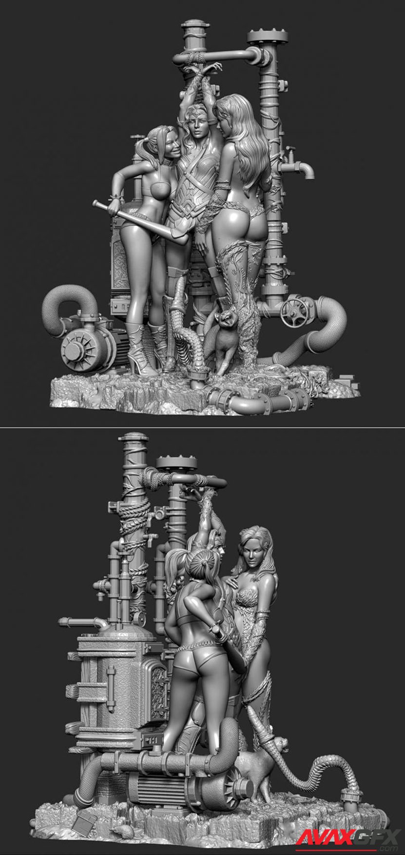 Harley Quinn Poison Ivy Wonderwoman 3D Print