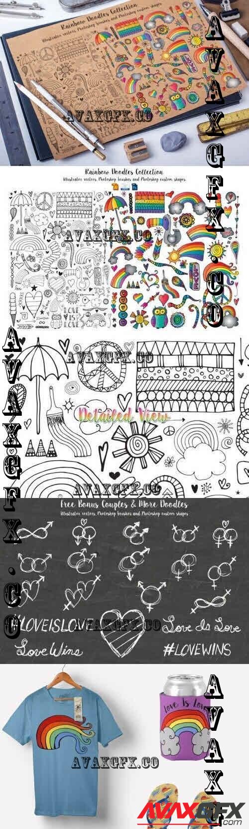 Rainbow Doodles - 308686