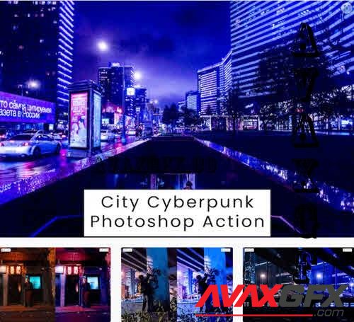 City Cyberpunk Photoshop Action - YK6PYUW