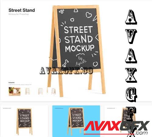 Advertising Street Stand Mockup - 2WJNW2Q