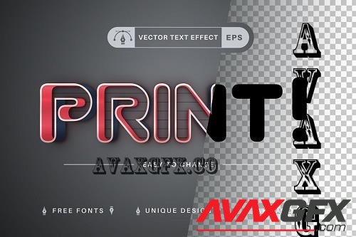 Print - Editable Text Effect, Font Style - 7544137