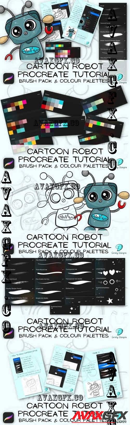 Cartoon Brush Set and Tutorial