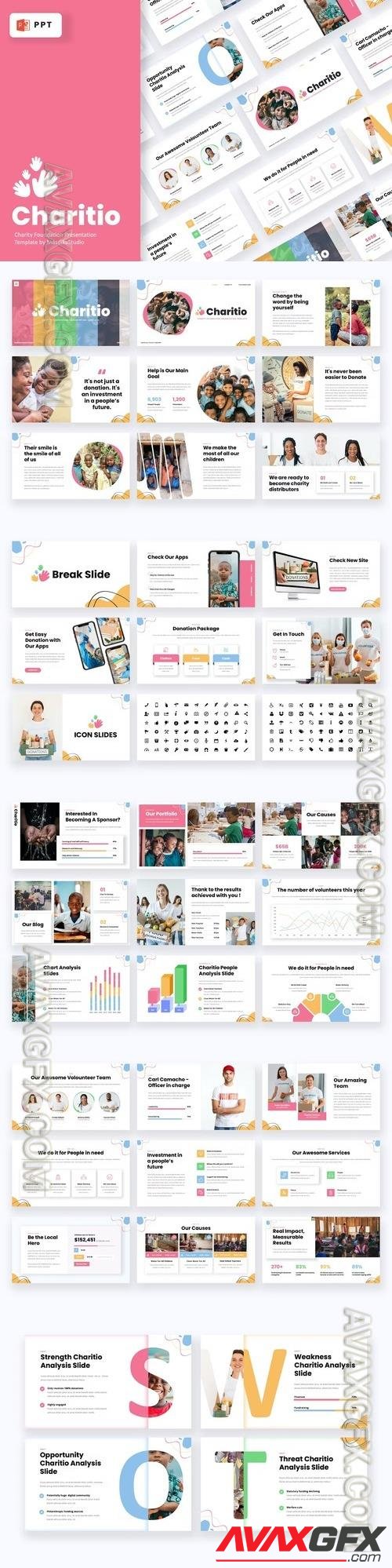Charitio - Charity Foundation Powerpoint, Keynote Template