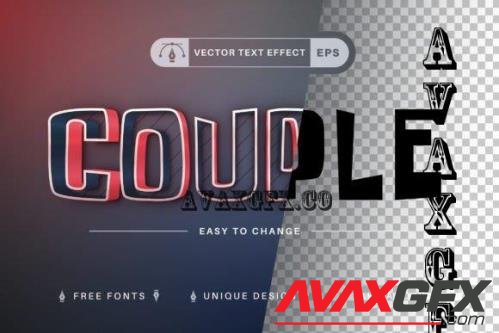 Blue Red - Editable Text Effect - 7545706