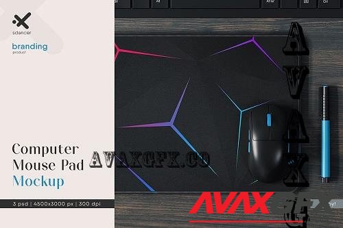 Computer Mouse Pad Mockup - 2128205