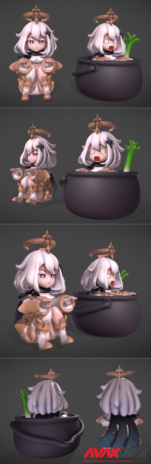 Paimon in the pot - Fanart – 3D Print