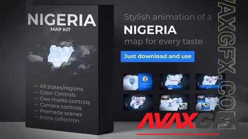 Nigeria Map - Federal Republic of Nigeria Map Kit 39221148
