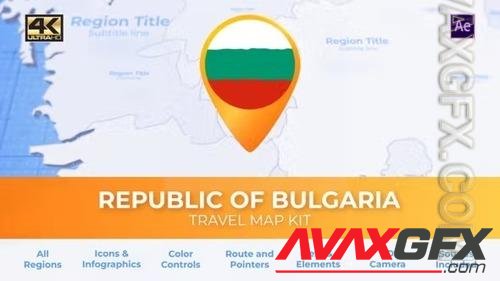 Bulgaria Map - Republic of Bulgaria Travel Map 39229702