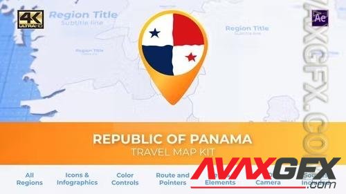 Panama Map - Republic of Panama Travel Map 30442407