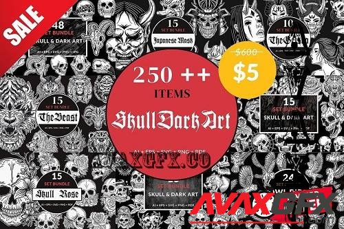 Super Mega Bundle Dark Skull Artwork