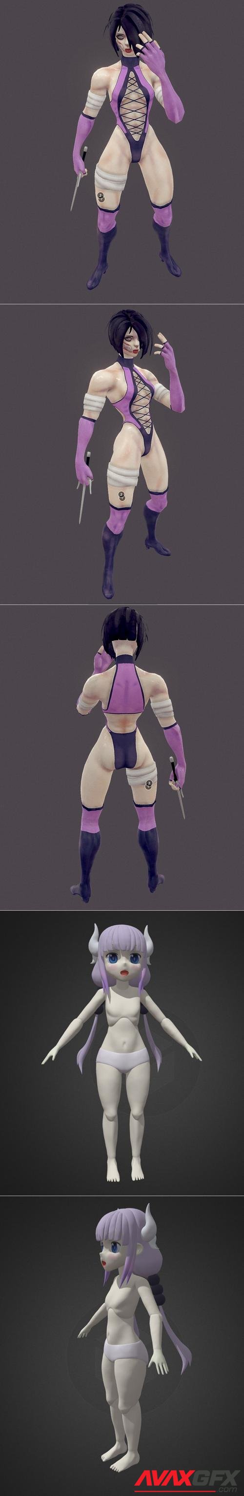 Mileena and Kanna - WIP – 3D Print