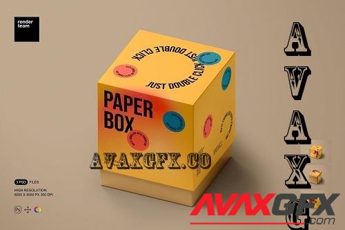 Paper Box Mockup Set - 7546122