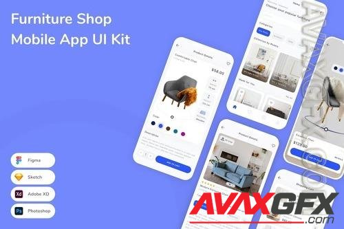 Furniture Shop Mobile App UI Kit E9VAJFB