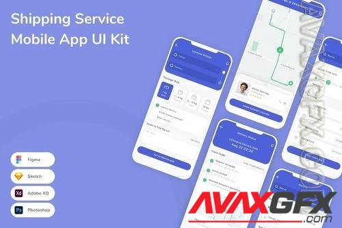 Shipping Service Mobile App UI Kit AQVC233