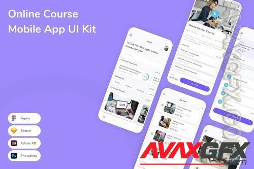 Online Course Mobile App UI Kit CPE2LLV