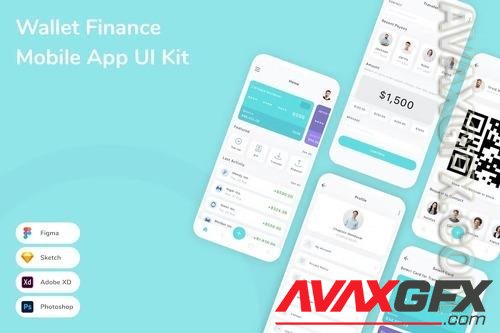 Wallet Finance Mobile App UI Kit EV9M6U8