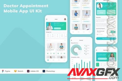 Doctor Appointment Mobile App UI Kit CF9VNFJ