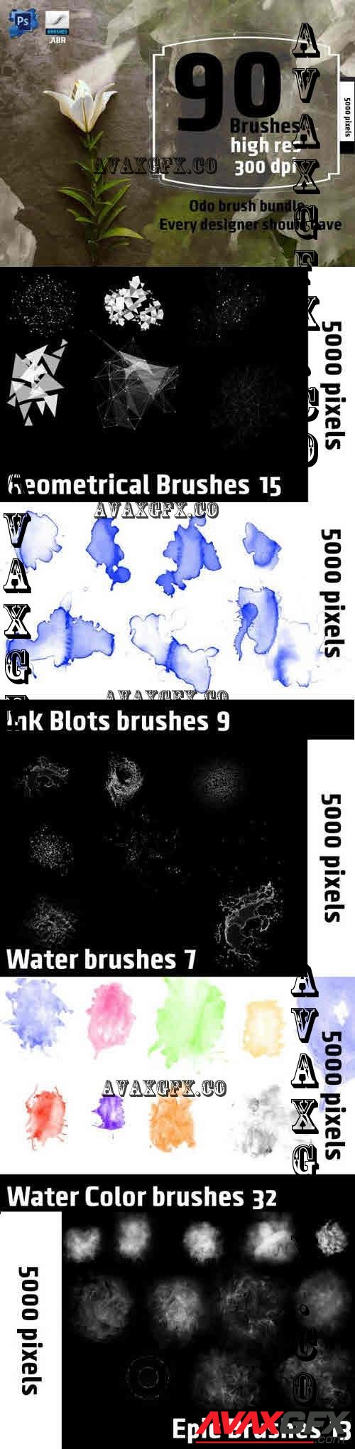 90 Realistic brushes