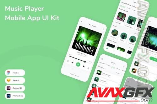 Music Player Mobile App UI Kit X8Y8XGM