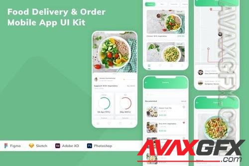 Food Delivery & Order Mobile App UI Kit AMKP33P
