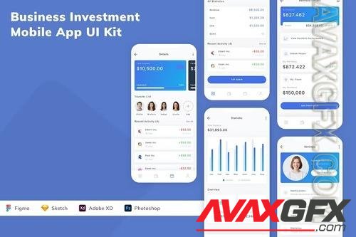 Business Investment Mobile App UI Kit PHVLH2D