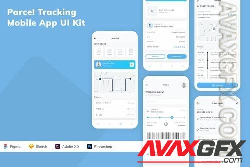 Parcel Tracking Mobile App UI Kit YCGDCV6