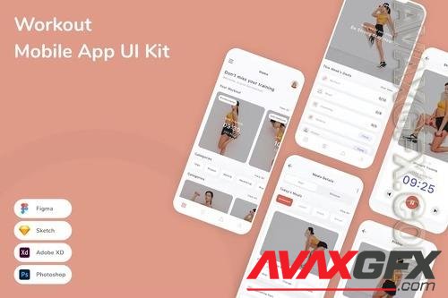 Workout Mobile App UI Kit 29JHHWA