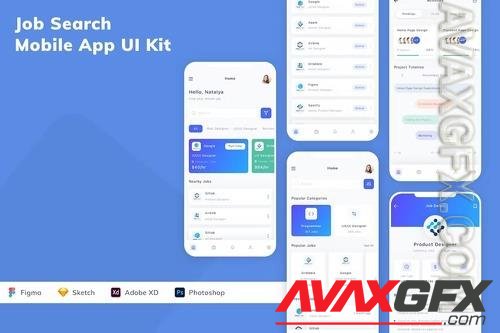 Job Search Mobile App UI Kit 3XBM4A5