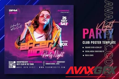 Night Club Party Flyer 54HC6KW