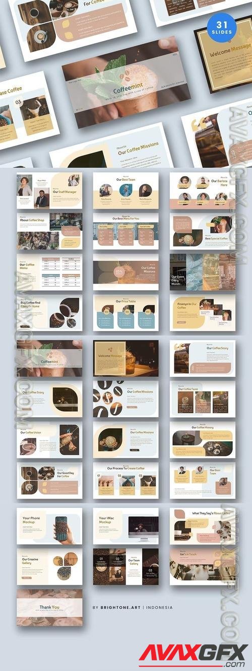 Powerpoint Template - Coffee Mint