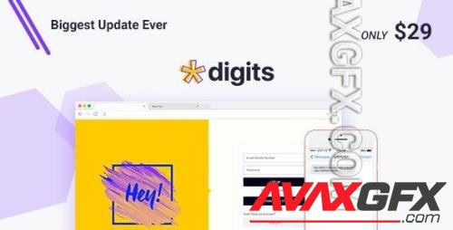 CodeCanyon - Digits v7.9.3.2 - WordPress Mobile Number Signup and Login - 19801105 - NULLED + Digits Add-Ons