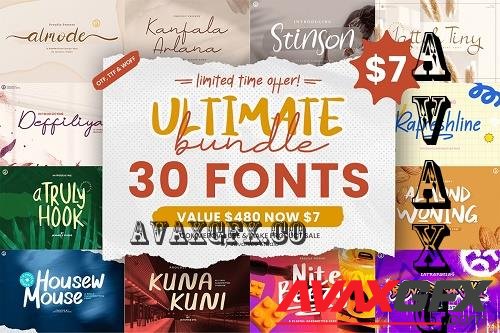 Ultimate Font Bundle - 30 Premium Fonts