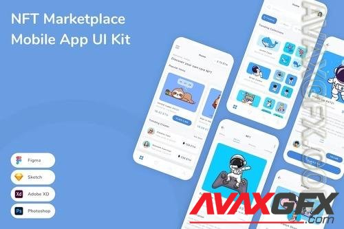 NFT Marketplace Mobile App UI Kit VDSERKQ