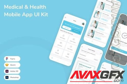 Medical & Health Mobile App UI Kit 83T3JC6