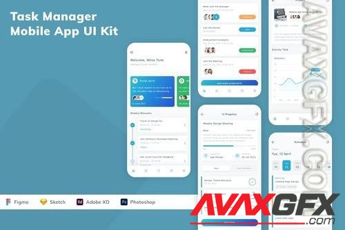 Task Manager Mobile App UI Kit YGC2U34