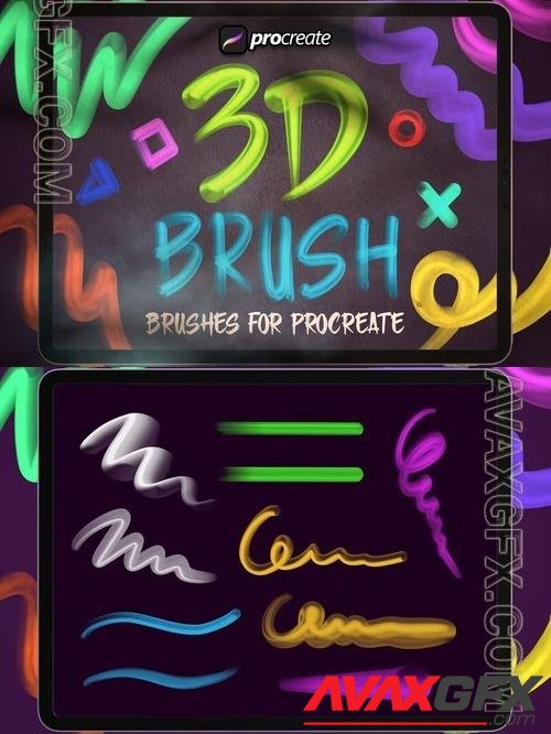 Procreate 3D Brush Pack