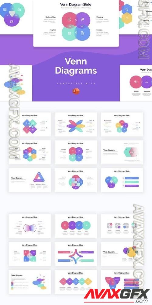 Business Venn Diagrams PowerPoint Infographics