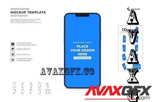 Smartphone Mockup Template Bundle - 2144942