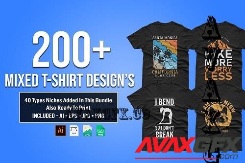 200+ Mixed Editable T-shirt Designs - 6070228