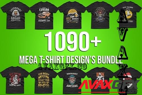 1090+ Mega T-Shirt Designs Bundle - 6242028