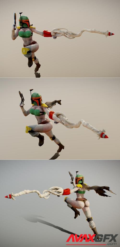 Boba Fett Girl Fanart – 3D Print