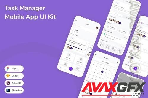 Task Manager Mobile App UI Kit NKDYNUJ