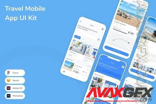 Travel Mobile App UI Kit MNH46JA