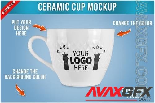 Ceramic Coffee Cup Mockup PSD SJWSADZ