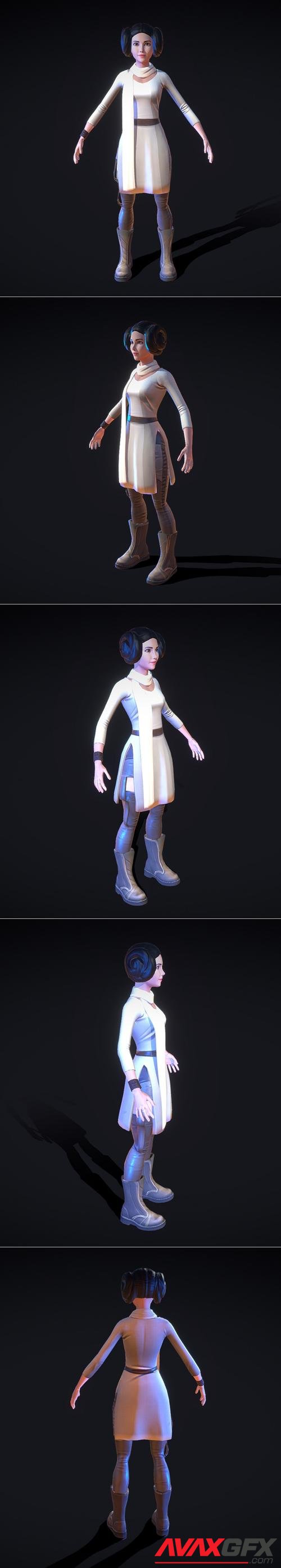 Female Star Wars - themed avatar – 3D Print