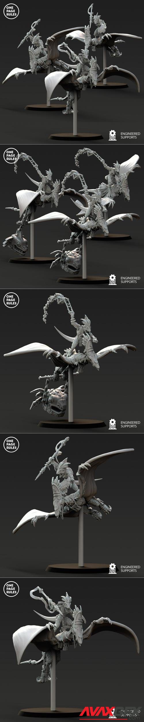 Saurian Pterodactyl Riders – 3D Print