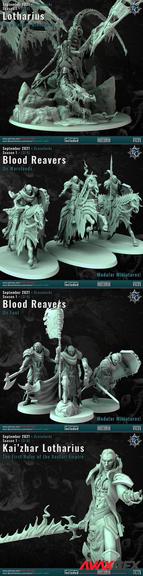 Fleshcraft Studio - Lotharius, Blood Reavers – 3D Print